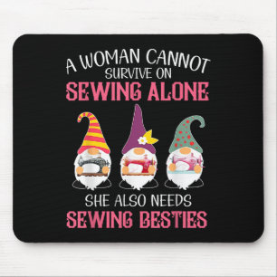 Funny Gnomes ist eine Frau, die nicht überleben ka Mousepad