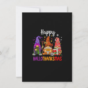 Funny Gnomes Lover Halloween Weihnachtsglücklich H Einladung