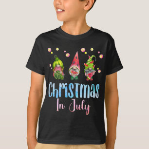 Funny Gnomes Weihnachten im Juli Wassermelone Chri T-Shirt
