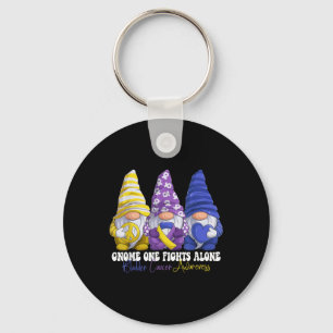 Funny Gnomies Bladder Cancer Awareness Month Purpl Schlüsselanhänger