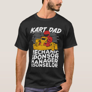 Funny Go Kart Racing Vater Vater Geschenk T-Shirt