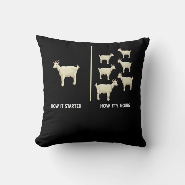 Funny Goat Bauer Spaß Landwirtschaft Kissen (Vorderseite)