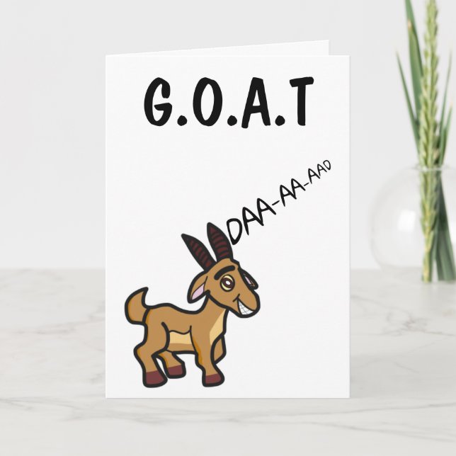 Funny Goat Bester Vater aller Zeit Vatertag Karte (Vorderseite)
