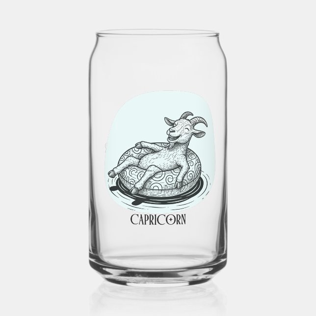 Funny Goat Capricorn Zodiac Birthday Christmas Dosenglas (Vorderseite)