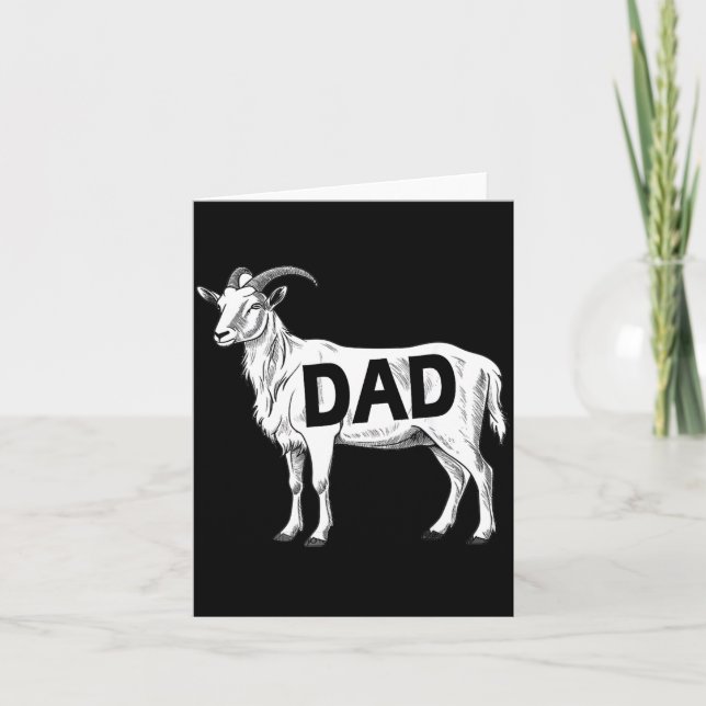 Funny Goat Gift Dad Sarcastic Graphic  Karte (Vorderseite)