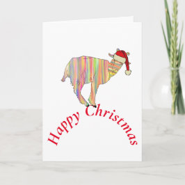 Funny Goat Happy Christmas Karte