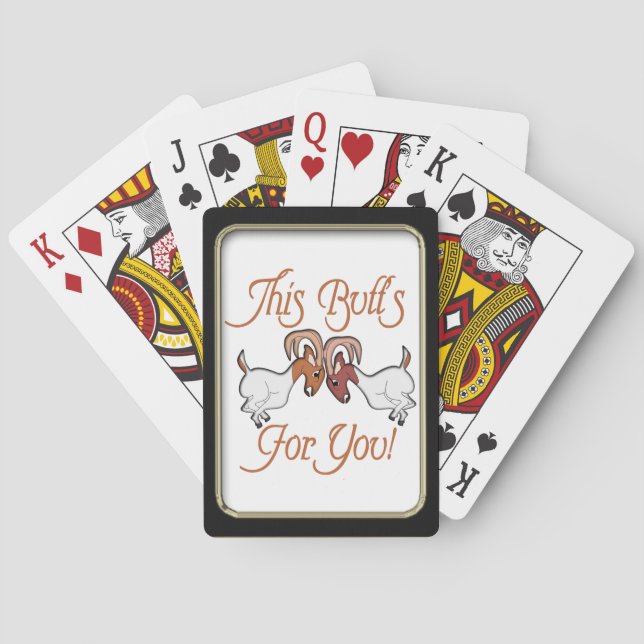 Funny Goat Hintern für Sie Spielkarten (Rückseite)