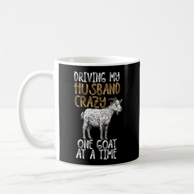 Funny Goat Lady Geschenk für Frauen Heimtierfarm A Kaffeetasse (Links)