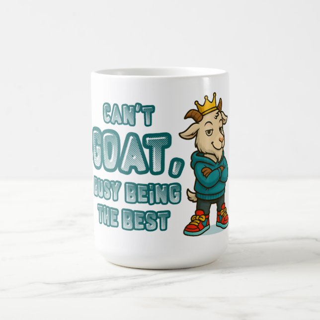Funny Goat Mug with Crown & Swagger Attitude (Centre)