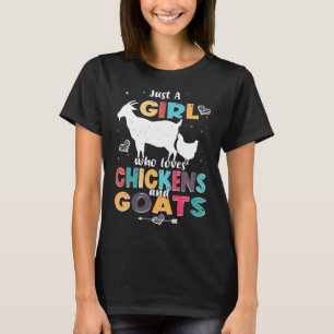 Funny Goat Nur ein Mädchen, das Ziegen Lieben Funn T-Shirt