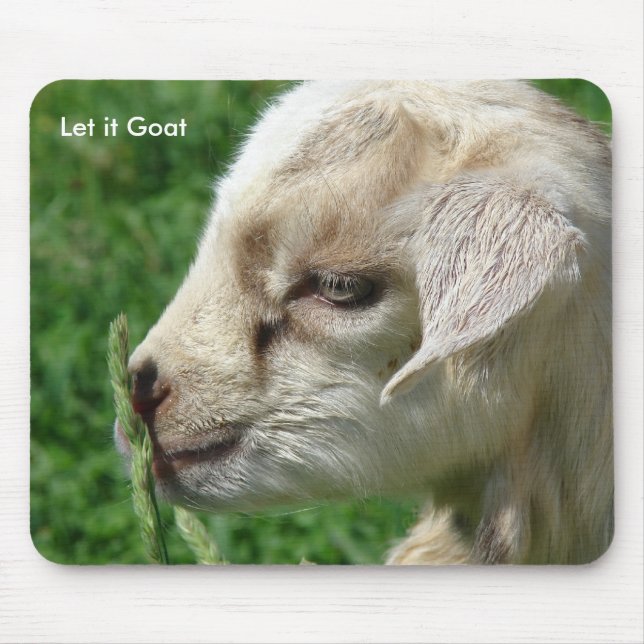 Funny Goat Parody, Niedliches Ziegenkid Mousepad (Vorne)