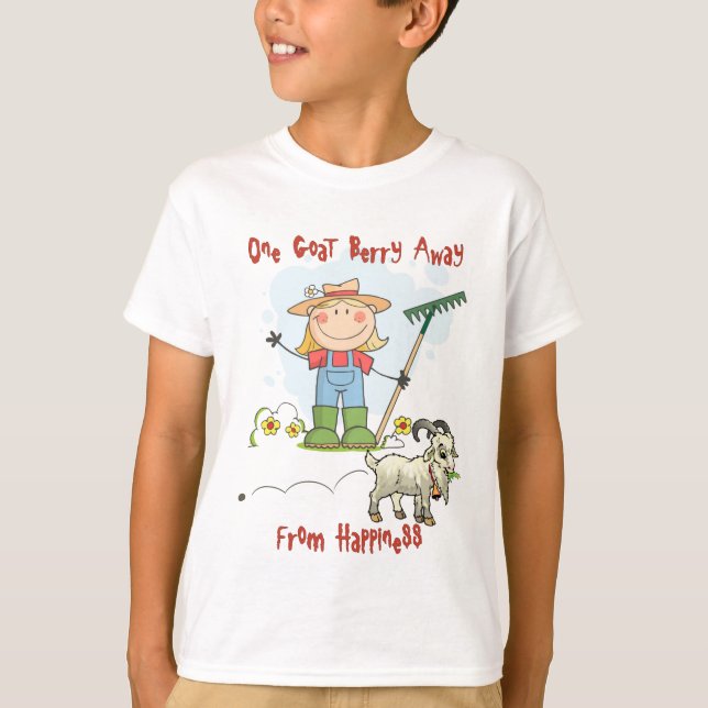 Funny Goat Poop Cartoon T-Shirt (Vorderseite)