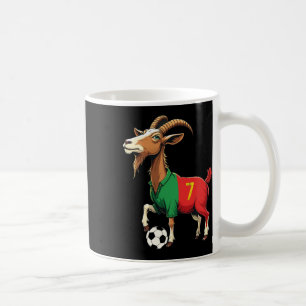 Funny Goat Soccer Football Grafik Männer Frauen Ki Kaffeetasse