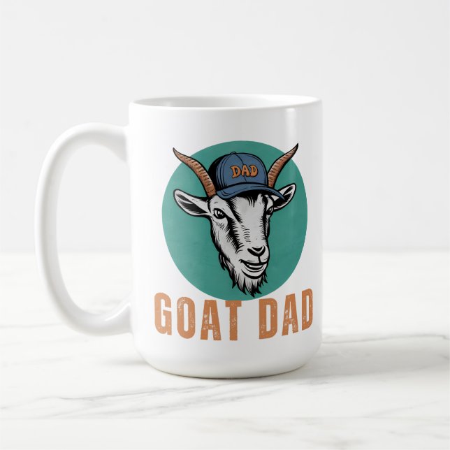 Funny Goat Vater Hat, Vintage Ziege Lover Kaffeetasse (Links)