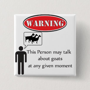 Funny Goat Warning Button