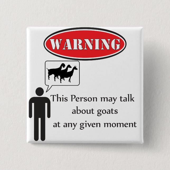Funny Goat Warning Button (Vorderseite)