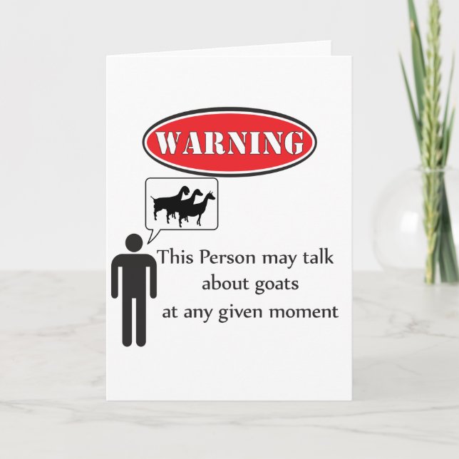 Funny Goat Warning Karte (Vorderseite)