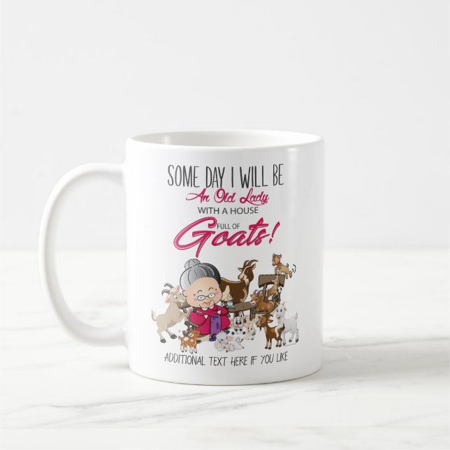 Funny Goats - Irgendein Damenhaus voller Ziegen Kaffeetasse (Links)