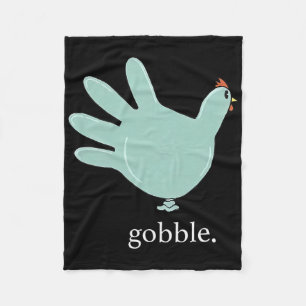 Funny Gobble Türkei Handschuh Medizin Nures Thanks Fleecedecke