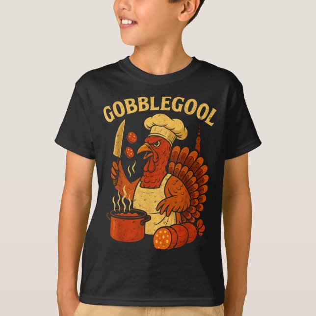 Funny Gobbol Italian Gobble Turkey Day Fall Thanks T-Shirt (Vorderseite)