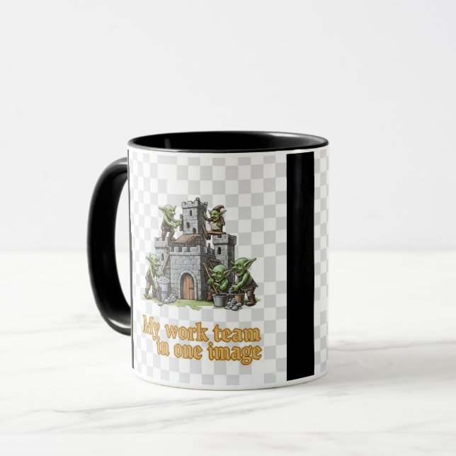 Funny Goblin Work Team Mug Tasse (Vorderseite Links)