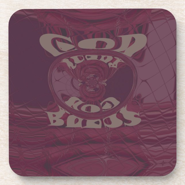 Funny God Bless kenya Hakuna Matata Giraffes wov Getränkeuntersetzer (Vorderseite)