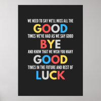 Funny Going Away Farewell