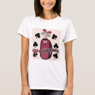 Funny Going Clubbing Golf Cartoon Sportmotto T-Shirt