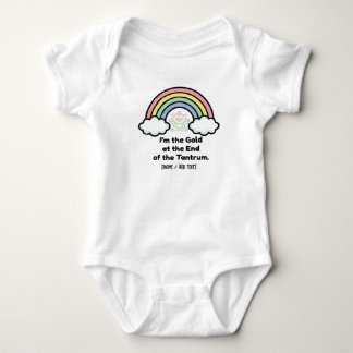 Funny "Gold at the End of the Tantrum" Rainbow Baby Strampler