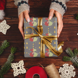 Funny Gold Tree Weihnachten Custom Foto Holiday Geschenkpapier