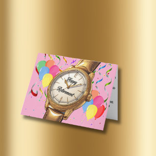 Funny Gold Watch feiert Rente Karte