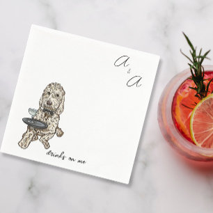 Funny Golden Doodle Cocktail Serviette