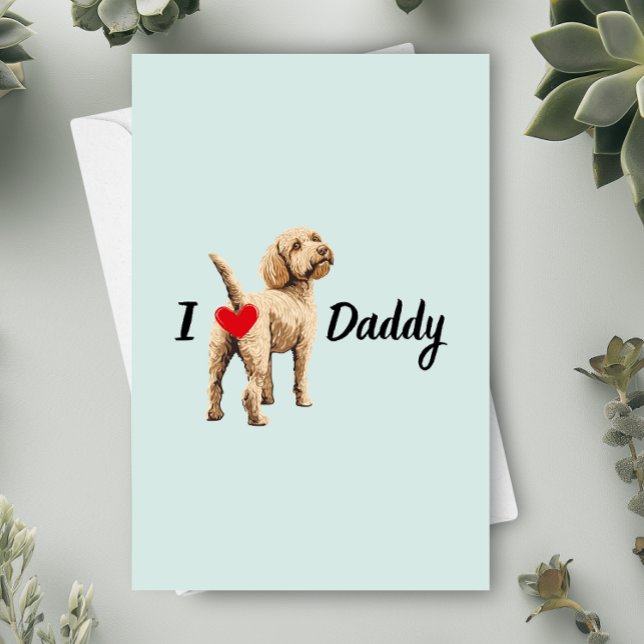 Funny Golden Doodle vom Hintern des Hauses Vaterta Dankeskarte (Von Creator hochgeladen)