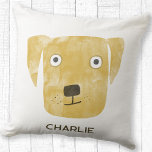 Funny Golden Labrador Retriever Dog Individuelle N Kissen<br><div class="desc">Niedliche kleine Golden Labrador Retriever Hundekunst,  die Sie zum Lächeln bringt. Personalisieren Sie das Programm,  indem Sie den Namen ändern oder entfernen.</div>