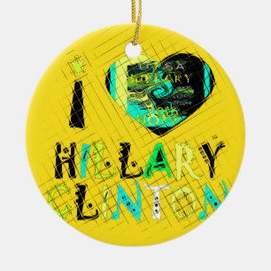 Funny Golden lovey Phantastisch Hope Hillary, USA  Keramik Ornament