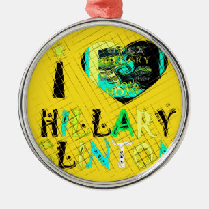 Funny Golden lovey Phantastisch Hope Hillary, USA  Silbernes Ornament