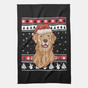 Funny Golden Retriever Geschirrtuch