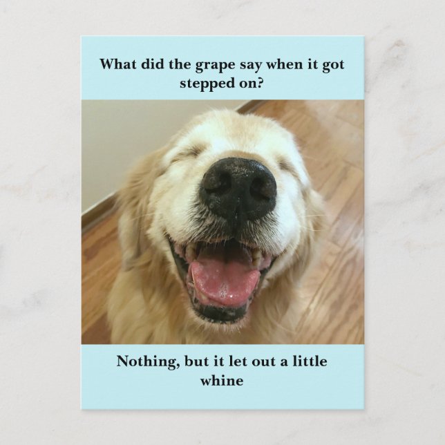 Funny Golden Retriever Gran Joke Meme Postkarte (Vorderseite)