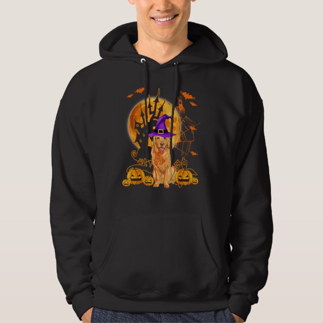 Funny Golden Retriever Halloween Costume Hoodie (Vorderseite)