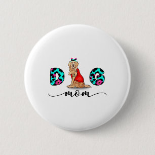 Funny Golden Retriever Tattoo I Liebe You Dog Mama Button