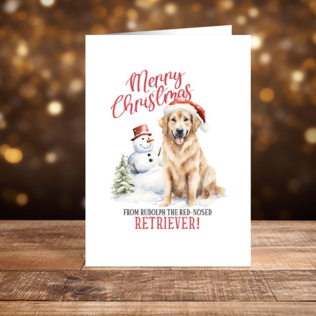 Funny golden Retriever Weihnachten Happy Holidays (Von Creator hochgeladen)