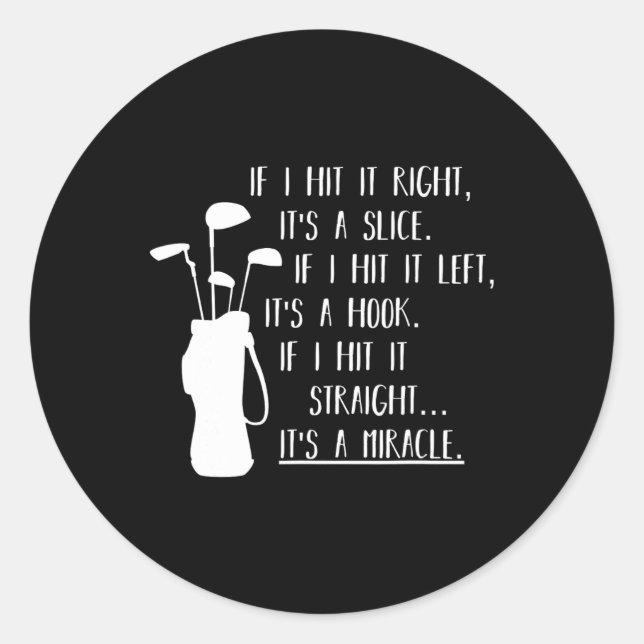 Funny Golf Apparel und Funny Golf Kleidung Uni-adu Runder Aufkleber (Vorderseite)