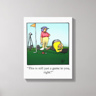 Funny Golf Art Wrapper Canvas Leinwanddruck