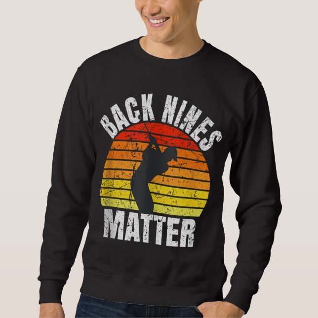 Funny Golf Back Nines Matte Sweatshirt (Vorderseite)