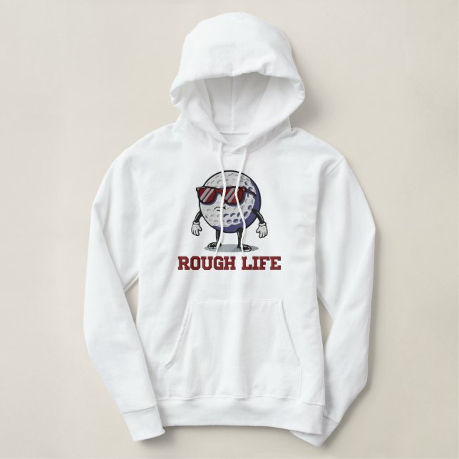Funny Golf Ball besticktes Sweatshirt (Design vorne)
