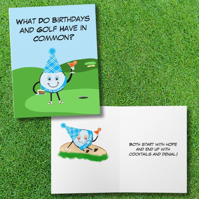 Funny Golf Ball Birthday Joke Karte (Von Creator hochgeladen)