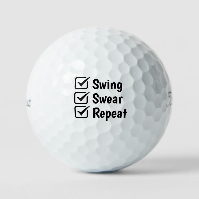 Funny Golf Ball Set für Vater, Mama und Golfer (Vorderseite)