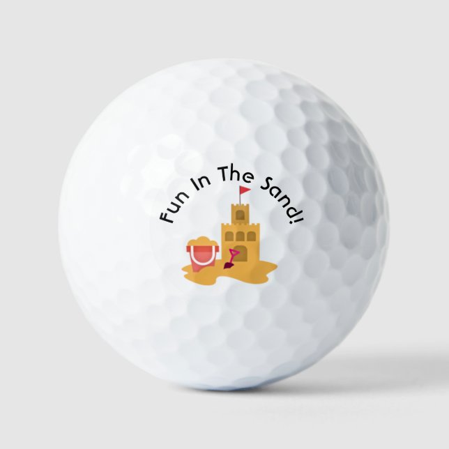 Funny Golf Ball. Spaß im Sand! Perfektes Geschenk Golfball (Vorderseite)