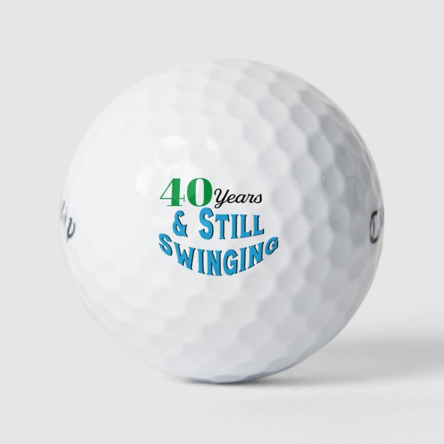 Funny Golf Balls 40th Birthday Golfball (Vorderseite)