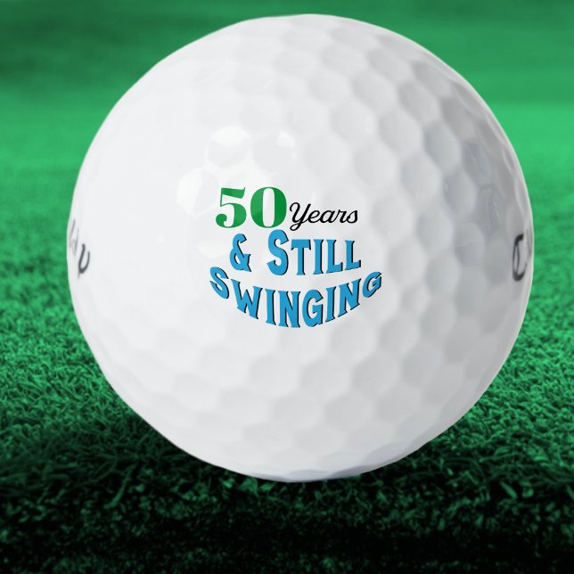 Funny Golf Balls 50. Geburtstag Golfball (Funny Golf Ball to celebrate a 50th birthday. )